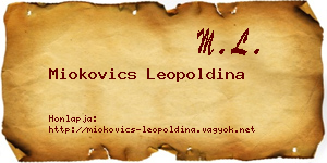 Miokovics Leopoldina névjegykártya